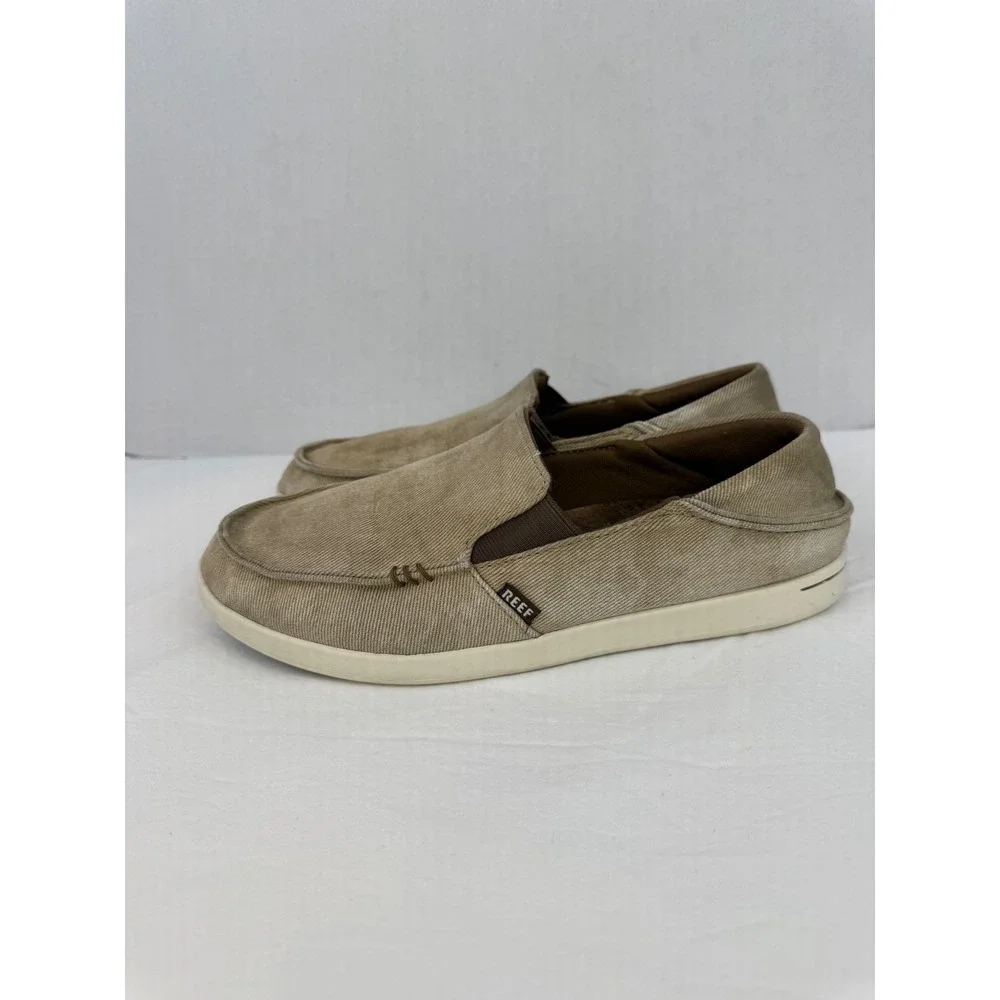 Reef Cushion Matey WC Khaki Tan‎ Slip On Loafers Mens 9.5 CI3691